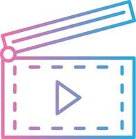 Clapperboard Line Gradient Icon Design vector