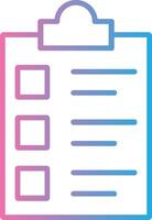 Survey List Line Gradient Icon Design vector