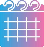 Calendar Glyph Gradient Icon Design vector