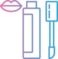 Lip Gloss Line Gradient Icon Design vector