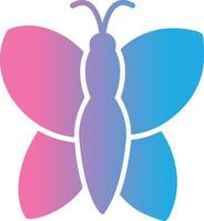 mariposa glifo degradado icono diseño vector