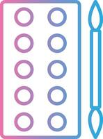 Eyeshadow Line Gradient Icon Design vector