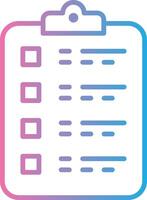 Checklist Line Gradient Icon Design vector