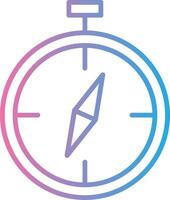 Compass Line Gradient Icon Design vector