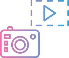 Camera Line Gradient Icon Design vector