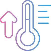 Thermometer Line Gradient Icon Design vector