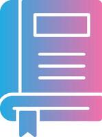 Bookmark Glyph Gradient Icon Design vector