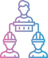 Wall Construction Line Gradient Icon Design vector