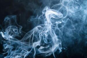 Blue Smoke Abstract Background photo