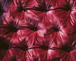 Luxurious Red Tufted Fabric Texture photo