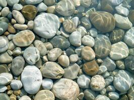 Smooth River Pebbles Underwater photo