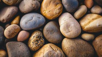 Colorful River Pebbles Texture photo