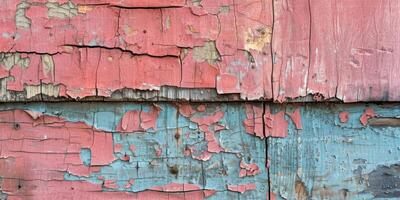 Weathered Red And Blue Paint photo