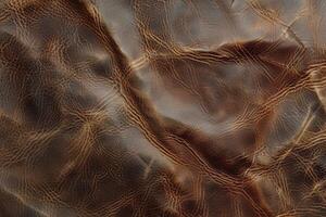 Rugged Brown Leather Texture photo