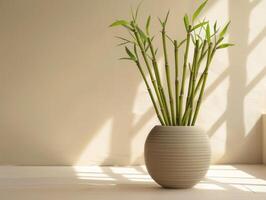 Elegant Bamboo Stalks in Vase photo