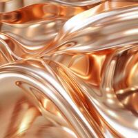Luxurious Copper Fabric Waves photo