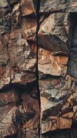 Rugged Brown Rock Formation photo