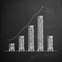 pizarra económico crecimiento grafico foto