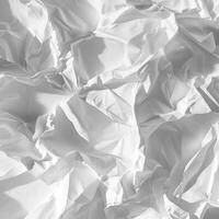 Crumpled White Paper Texture photo