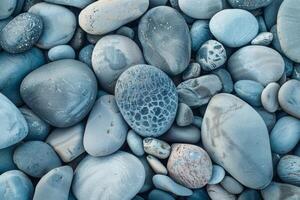 Cool Toned Beach Pebbles photo