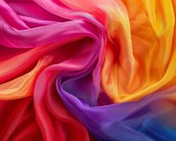 Vibrant Textured Silk Fabric photo