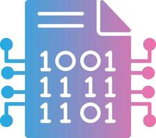 Encryption Data Glyph Gradient Icon Design vector
