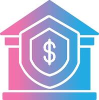 Home Insurance Glyph Gradient Icon Design vector