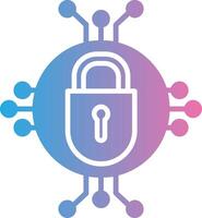 Cyber Security Glyph Gradient Icon Design vector