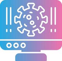 Virus Glyph Gradient Icon Design vector