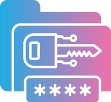 Encryption Glyph Gradient Icon Design vector