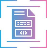 Document Scan Glyph Gradient Icon Design vector