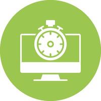 High Speed Communication Glyph Multi Circle Icon vector