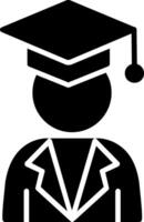 Academician Glyph Icon Design vector