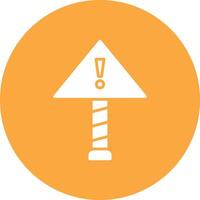 Caution Glyph Multi Circle Icon vector