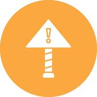 Caution Glyph Multi Circle Icon vector