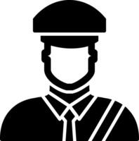 Custom Officer Glyph Icon Design vector