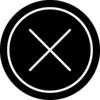 Cross Glyph Icon Design vector
