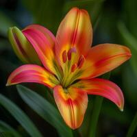 Vibrant Lily With Vivid Hues photo
