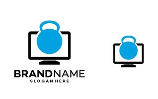 computer logo design template illustration vector