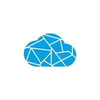 cloud tech logo design template illustration vector