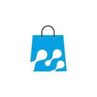 bag shopping logo design template illustration vector