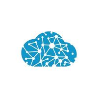 cloud tech logo design template illustration vector