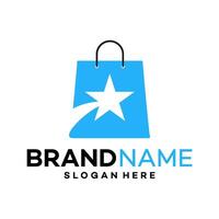 bag shopping logo design template illustration vector