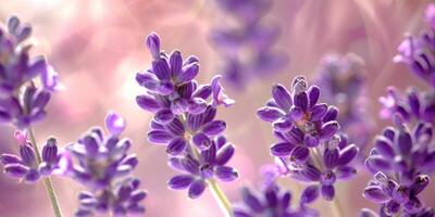 Lavender Blooms Bokeh Background photo