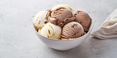 Assorted Ice Cream Selection Bowl photo