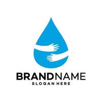 drop water logo design template illustration vector