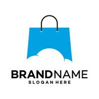 bag shopping logo design template illustration vector