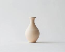 Elegant Ceramic Vase on White photo