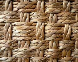 Intricate Woven Straw Texture photo