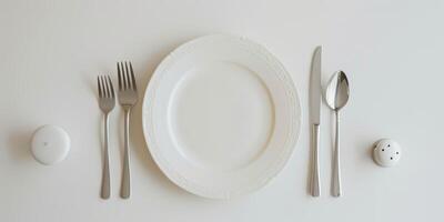 Minimalist Table Setting Concept photo